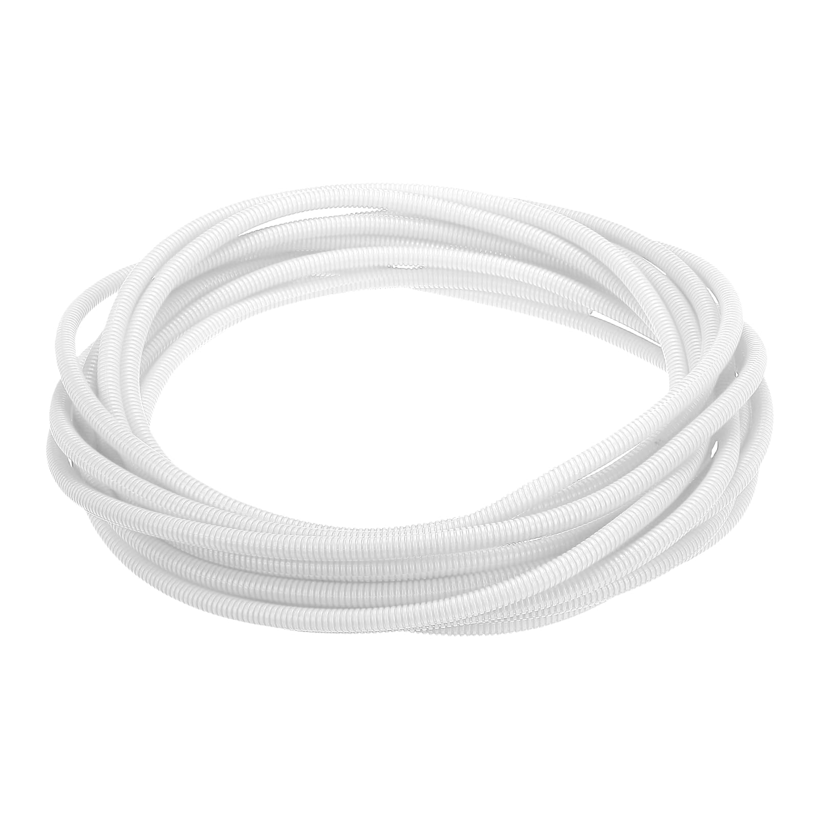 sourcing map Split Wire Loom Tubing 3/8"(10mm) ID 50FT(15m) Wire Loom Tubing Heat & Cold Resistant -40F to 257F Plastic Flexible Conduit Cord Protector for Electrical Wires Cable, White