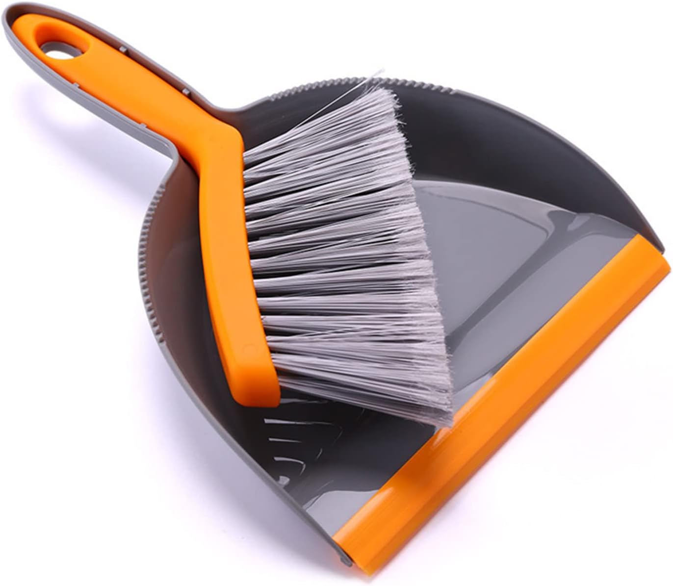 XMH Kit De Escoba De Mano, Mango Ergonómico, Labio De Goma, Compacto Y Fácil De Almacenar, Ideal para La Superficie Más Dura,Gris