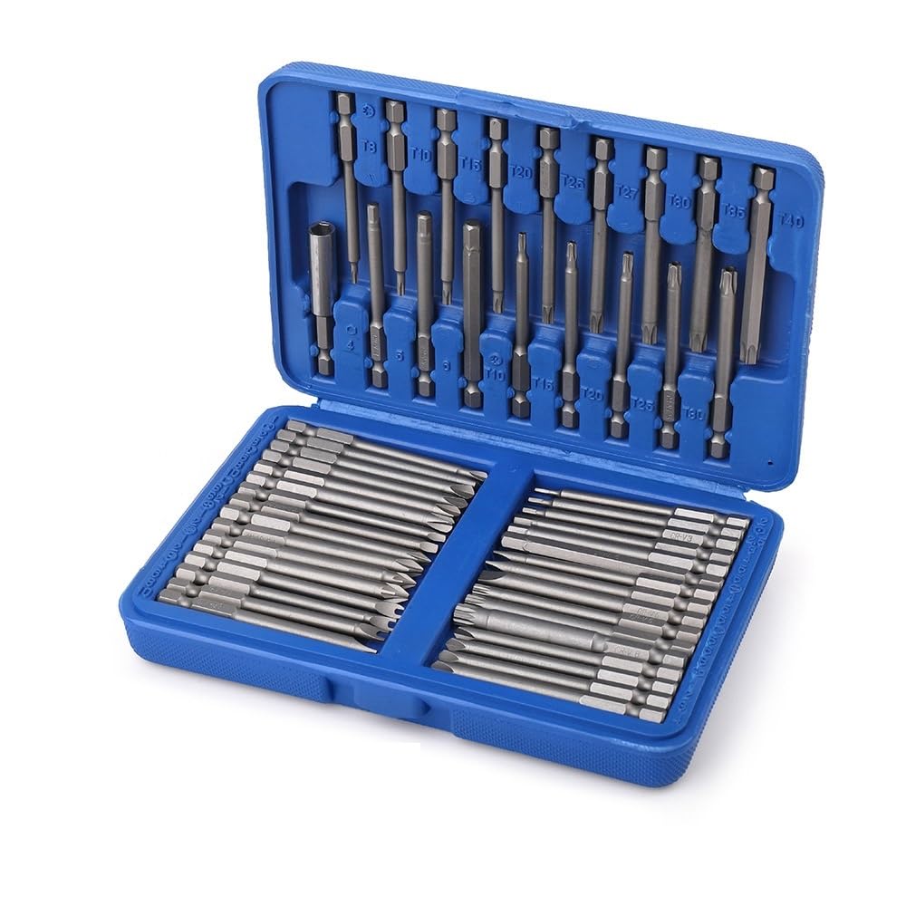 Schrauberbit Set,Bit Set Werkzeuge bitsatz für a Multifunktionales Schraubendreher-Set 1/4 Chrom-Vanadium-Stahl-Schraubendreher-Set(51 PCS)