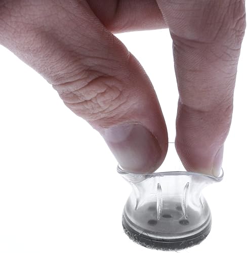 Miniatura 5 de Slipstick GorillaFelt CB182 - Protectores de suelo para patas de silla para suelos de madera, almohadillas de fieltro de funda transparente para