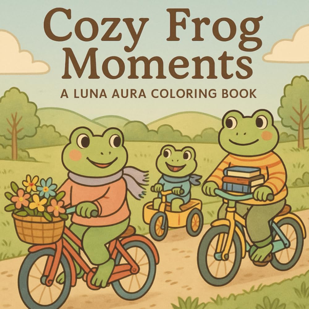 Cozy Frog Moments: A Luna Aura Colouring Book