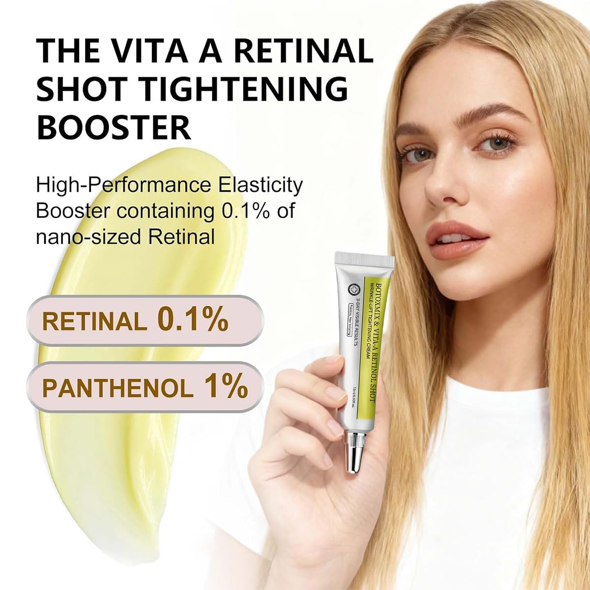 Botoxmix & Vita-A Retinol Shot Wrinkle-Lift Tightening Cream, Anti Wrinkle, Pore Minimizer, Fine Lines, All Skin - Image 5