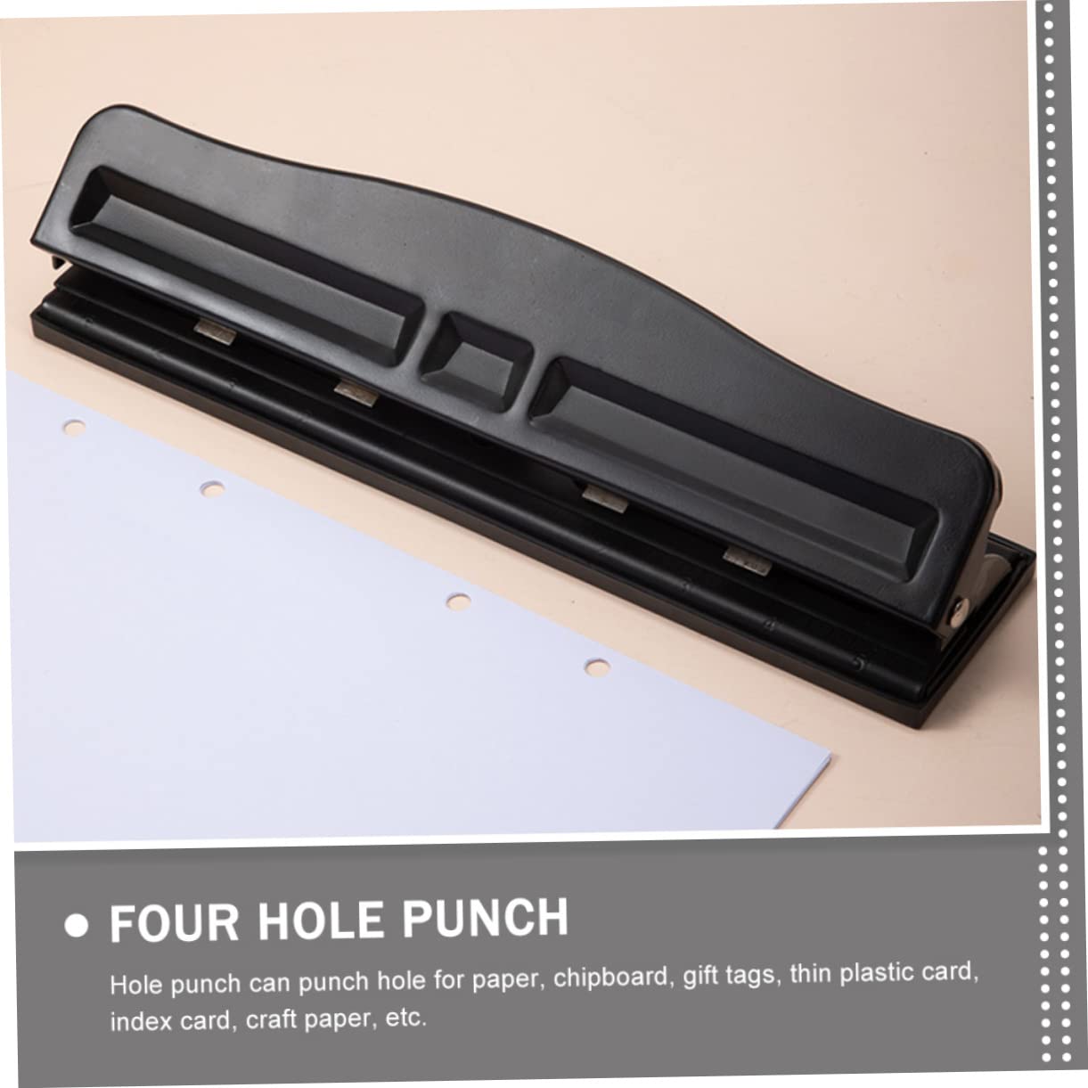 Tofficu Perforateur Manuel 4 Trous Pour Papier De Bureau Design Ergonomique Idéal Pour Lartisanat Et Les Projets