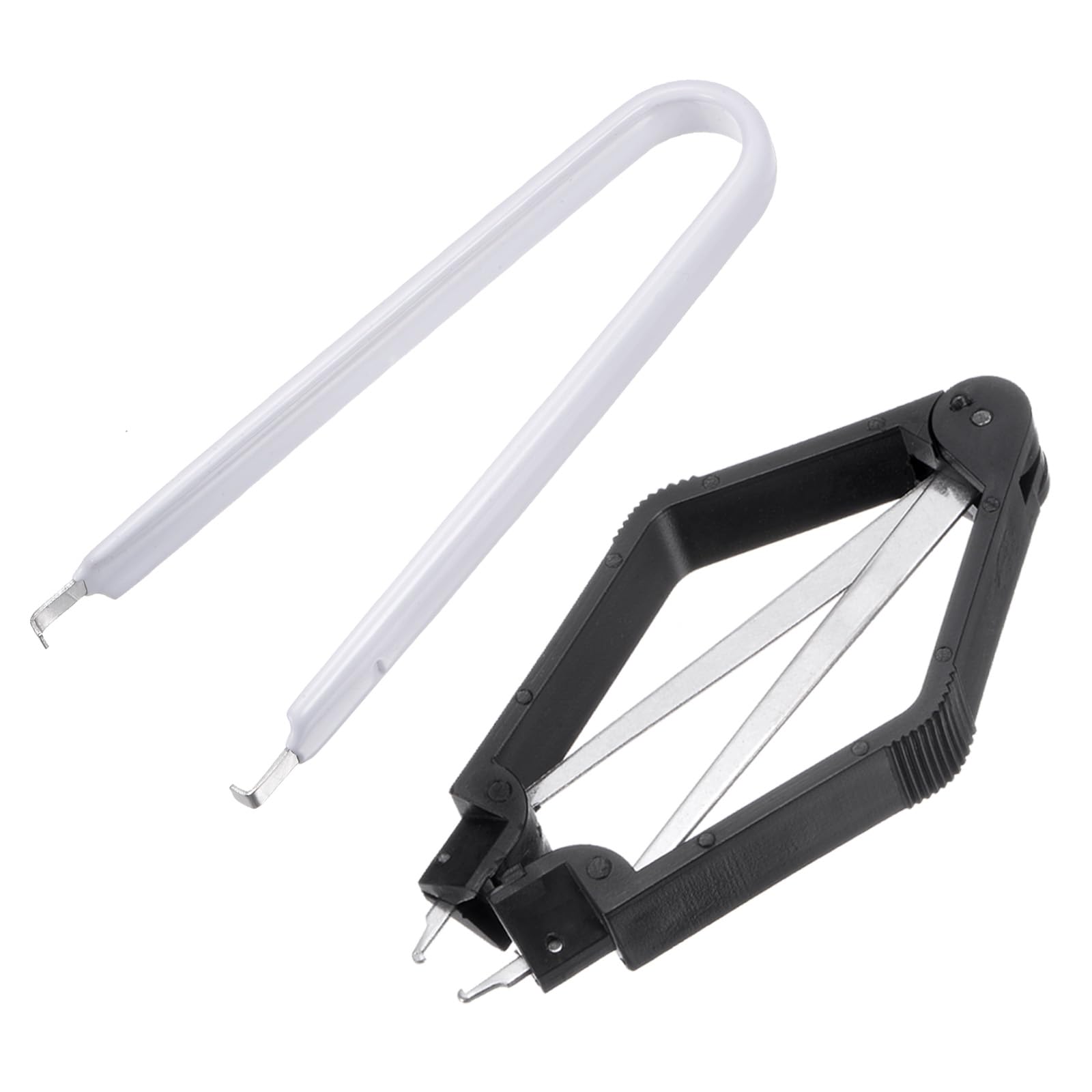 uxcell IC Chip Extractor 100mm Stainless Steel with U Shape IC Chip Switch Puller White for Component Motherboard, 2pcs