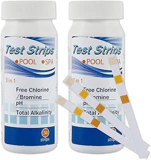 Your's Bath 100 Pcs 3 in 1 Test Strips, Water Test Strips PH Tester Paper, Swimming Pool Spa Test Strips Dip Test Strips for Water Quality Measuring