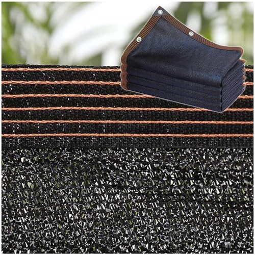 Shade Cloth, 70% Sunblock Shade Netting, Greenhouse Shade Net with Grommets, 2x4/3x3/3x5/4x5/5x6m Shade Sail, Outdoor Plant Protection Cover,Black-7x8m(23 * 26.2ft)
