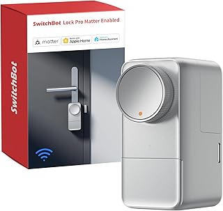 SwitchBot WLAN Smart Lock Pro with Rechargeable Battery, Matter Over WiFi, Electronic Door Lock, Quickly Installed on Your…