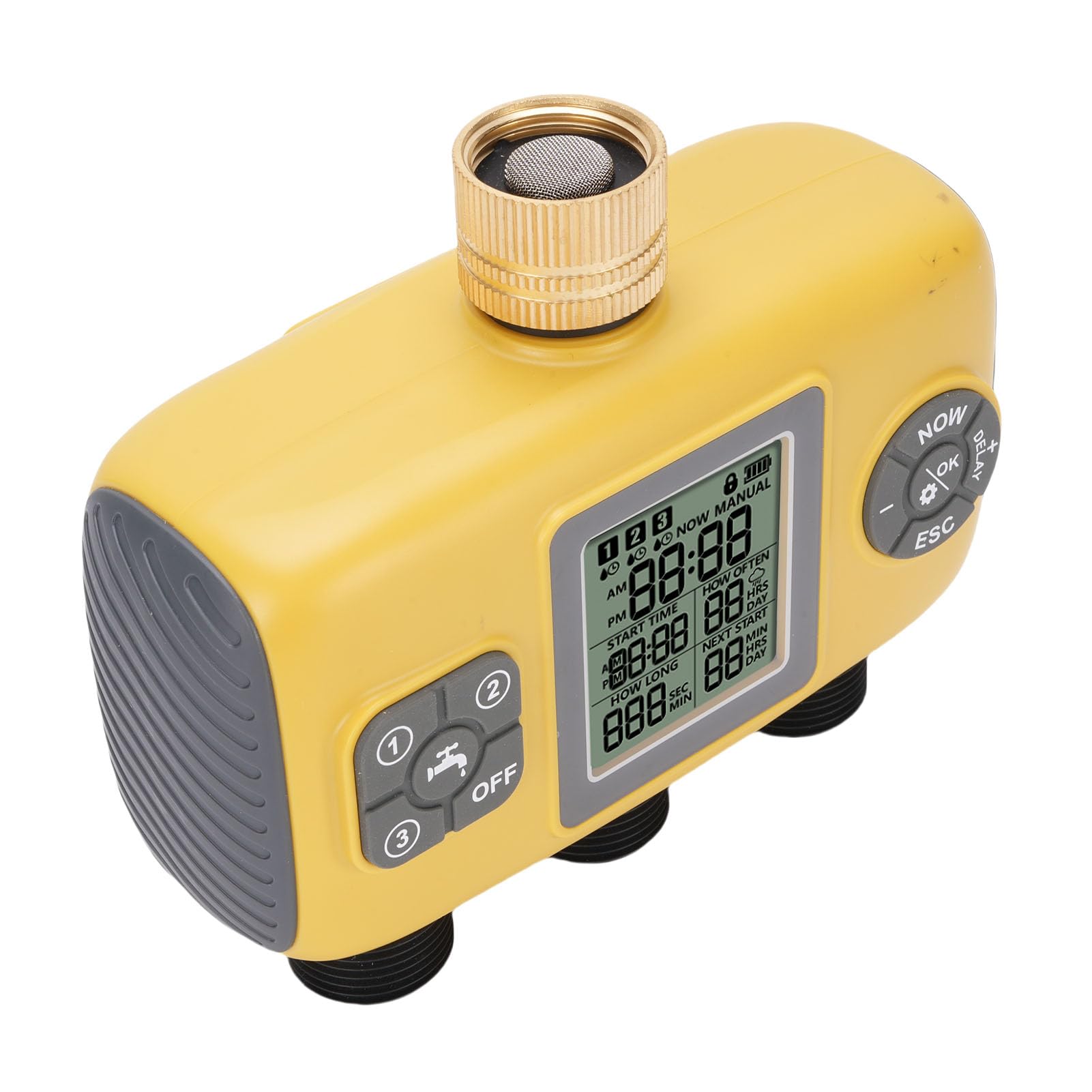 Generic Timer Automatycznego Nawadniania Odporny na Deszcz System Automatycznego Nawadniania Cyfrowy Sterownik Timer Zraszacza z 3 Wylotami do Ogrodów Podlewanie Roślin Rozpylanie Czyszczenie