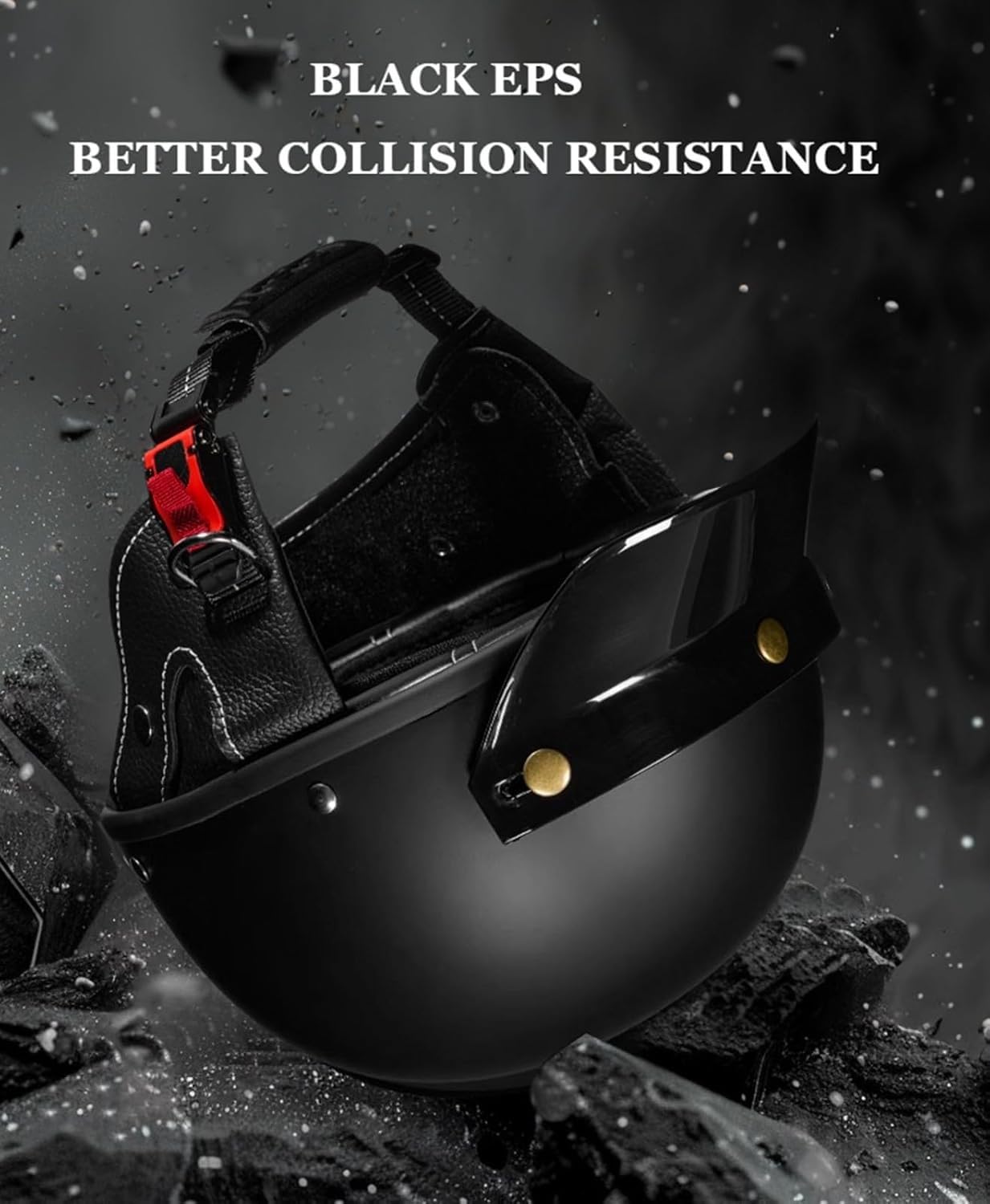 Cascos Jet Retro Cascos Half-Helmet Moto Vintage con Gafas Casco Aleman Moto Homologado ECEDOT Cascos Abiertos De Moto para Mujer Hombre Adultos Crucero Chopper Ciclomoter