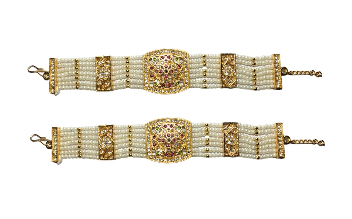 Pinoozclub Gold Plated Royal Rajasthani Traditional Bracelet Set for Girls/Women. (B0CXY46P73) Amazon Price History, Amazon Price Tracker