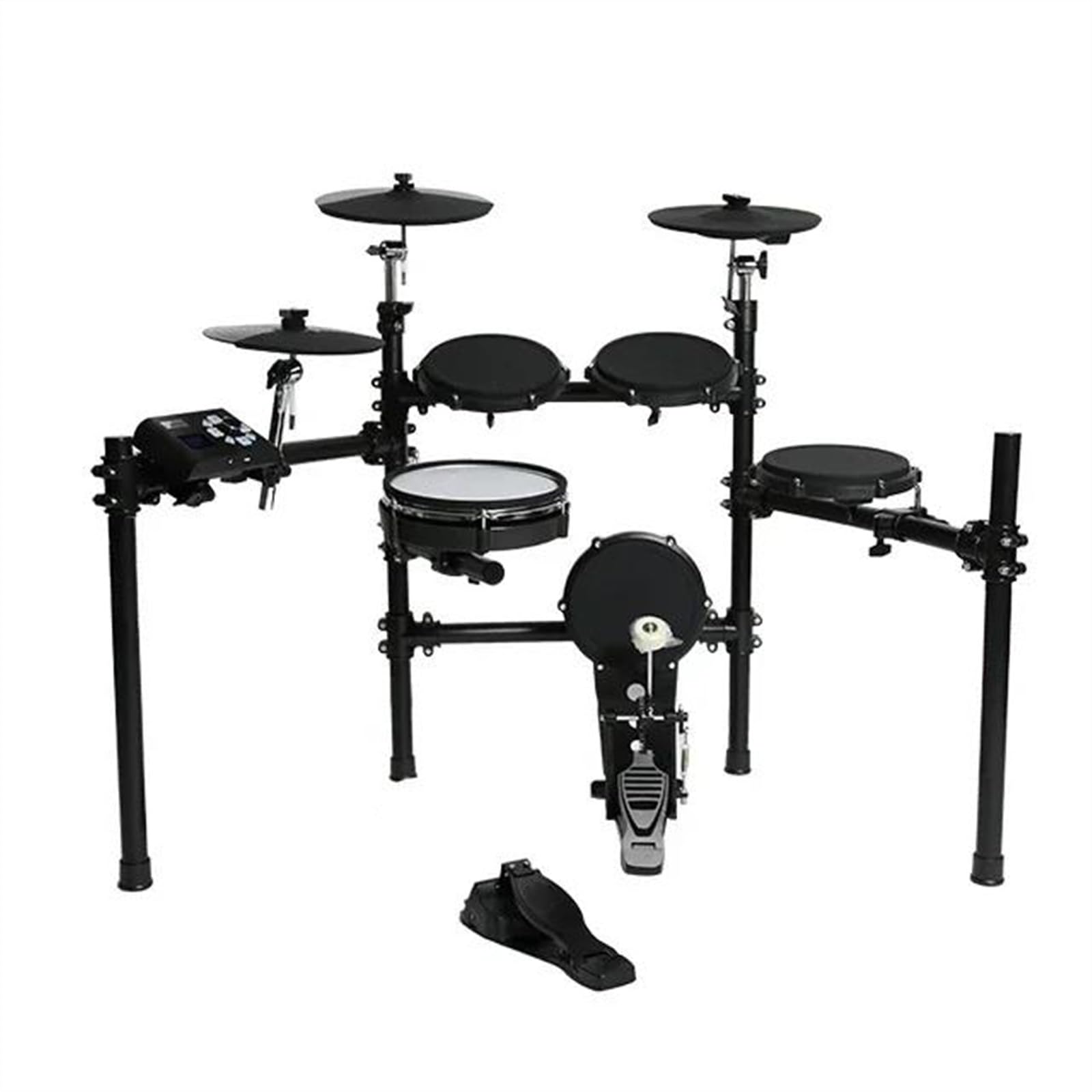 Kit di batteria elettronica con pelle in mesh e pelle in gomma, set di batteria elettronica a percussione con rack per batteria in ferro super solido e durevole, set di batteria elettronica prof