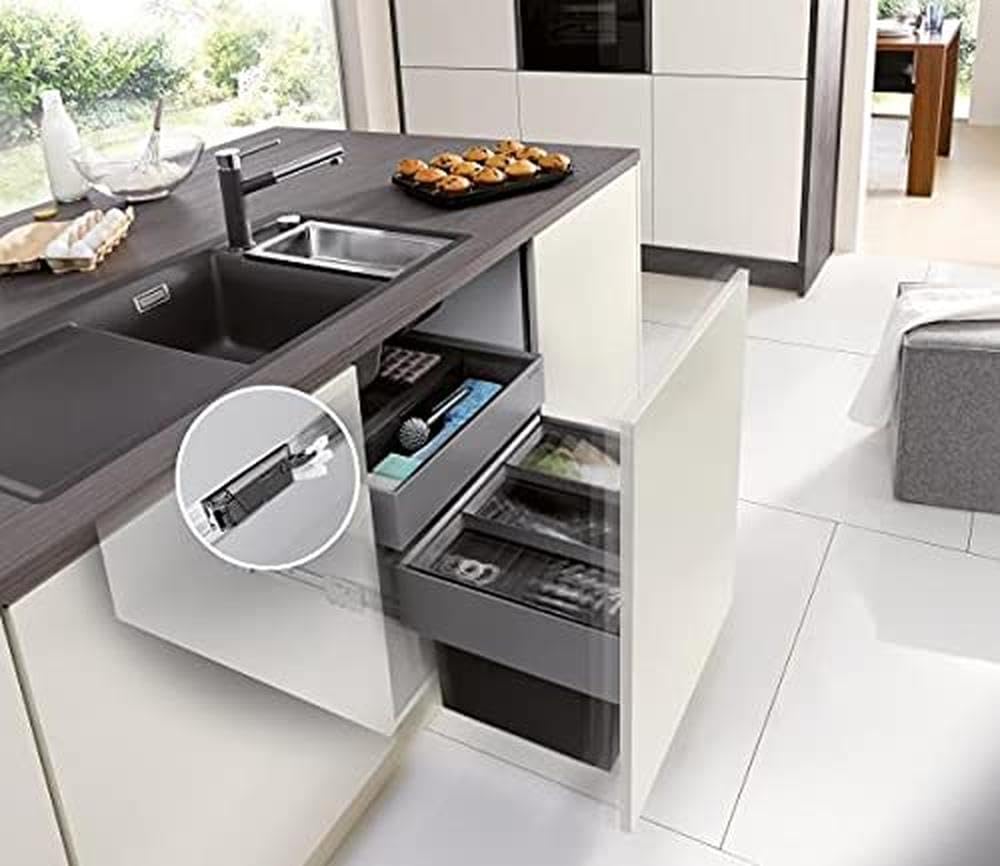 BLANCO SELECT AutoMove | Elektrisches Öffnungssystem für BLANCO SELECT II | Sanfte Öffnungsunterstützung bei allen Auszugsfronten durch Antippen | Passend bei grifflosen Fronten | [55,5x4x9,6 cm]