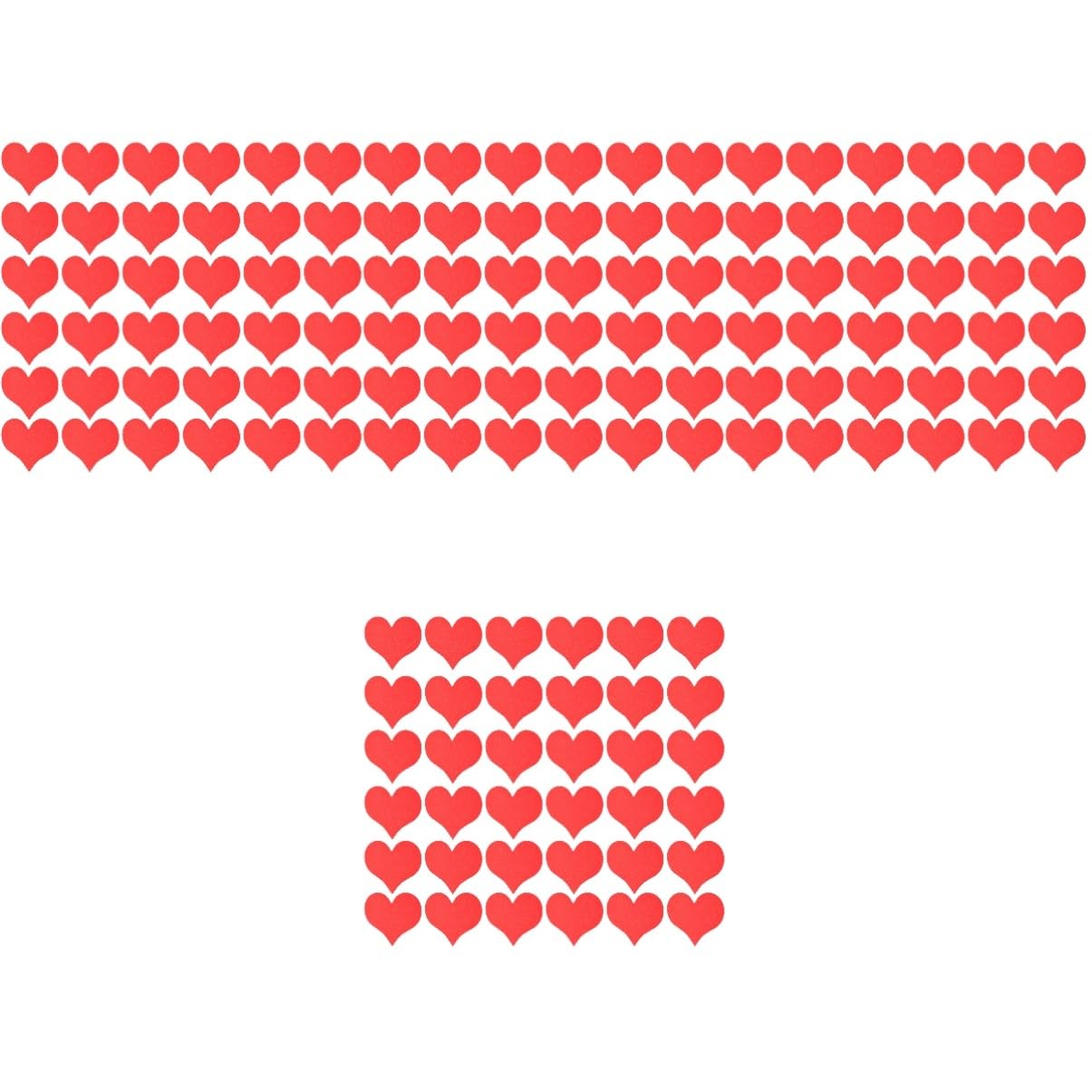 NUOBESTY 4 Set Carta D'amore Biglietti D'auguri Vuoti Piccole Carte Vuote Insegna Al Neon Decorazione Muro Wall Decor Carta Del Cuore Kit Di Biglietti Di San Rosso 100 Pezzi * 4