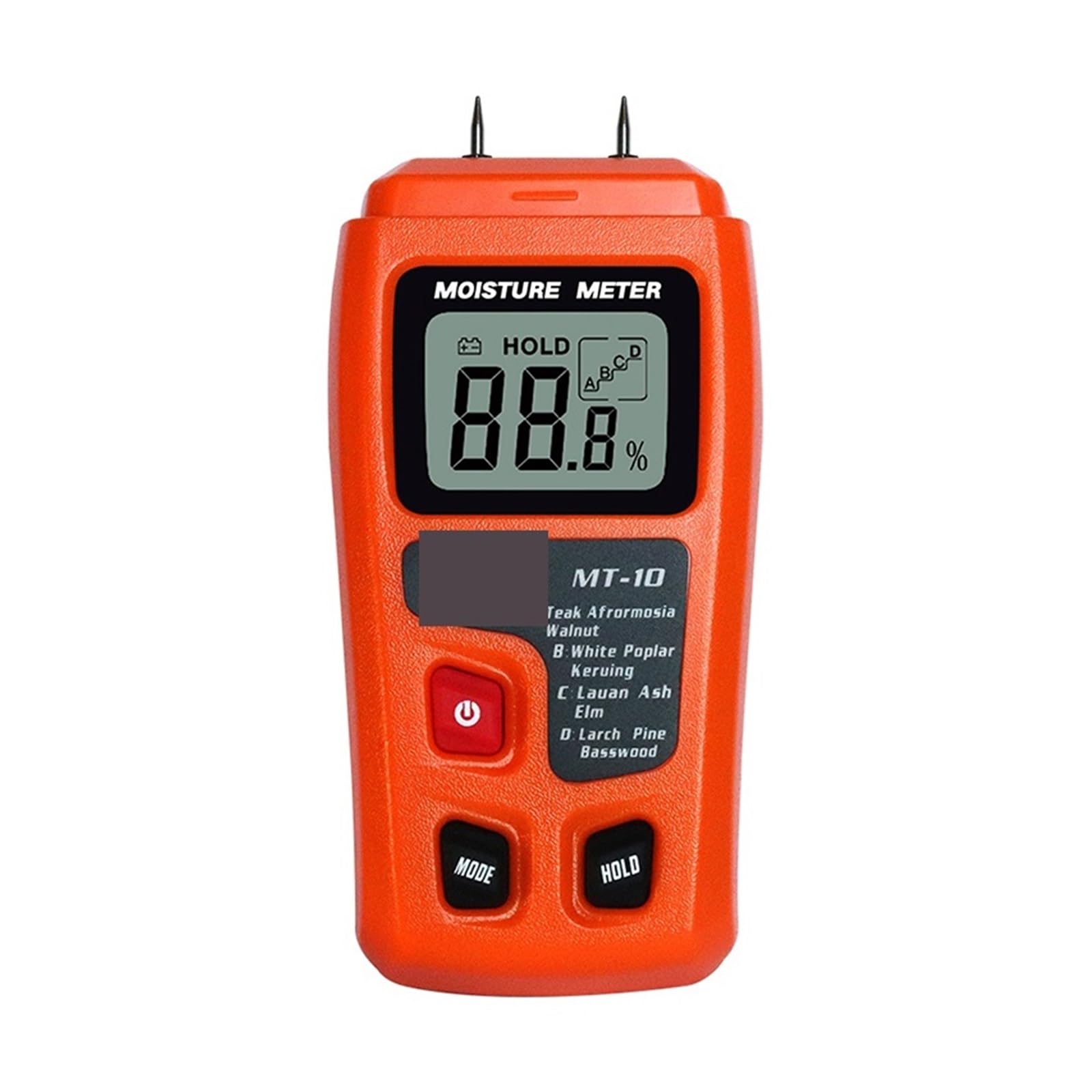 MT-10 EMT01 Misuratore di umidità del Legno Tester di umidità del Legno Igrometro Rilevatore di umidità del Legno Tester Digitale della densità'albero Grigio(MT28 Inductive)