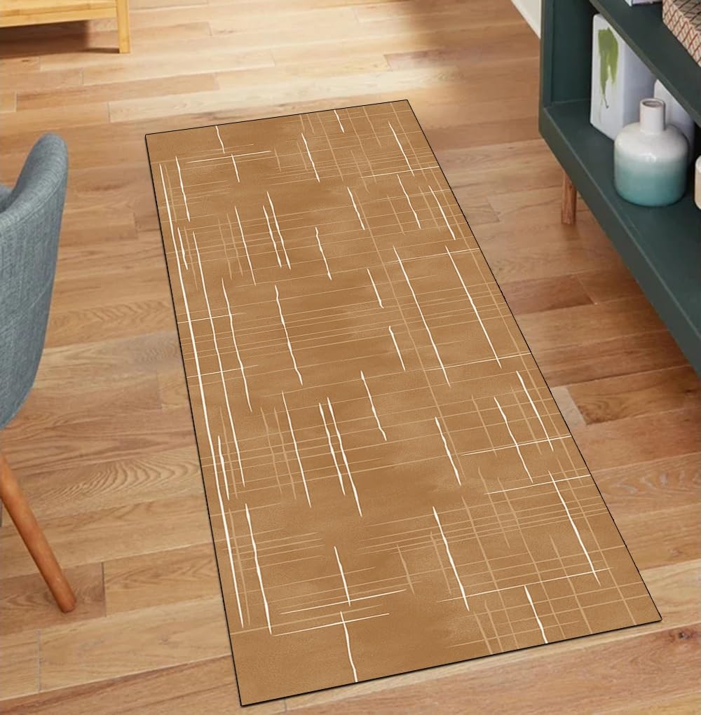 Alfombra de pasillo lavable naranja 50x220 cm para cocina moderna
