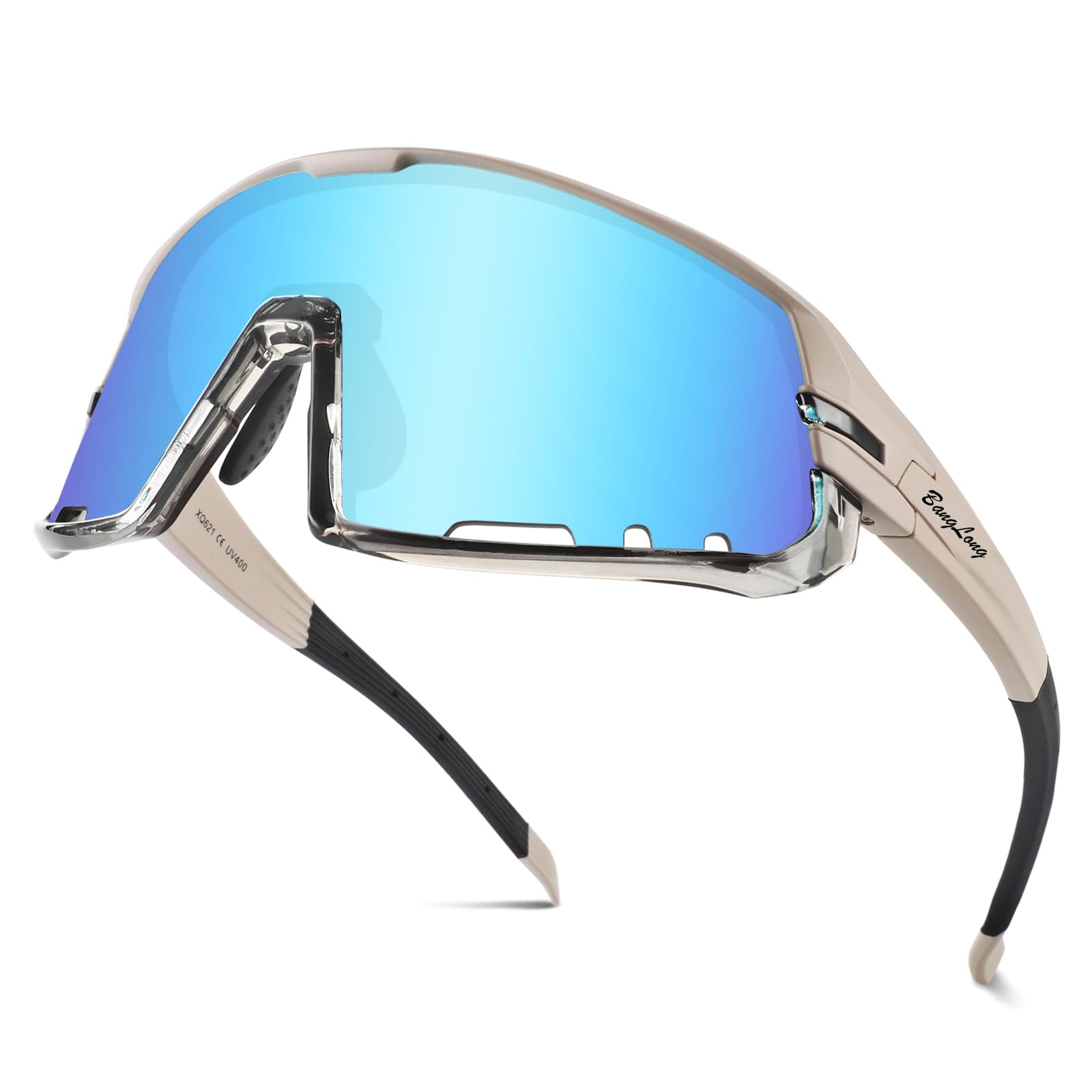 BangLong Sports Sunglasses for Men Women - UV400 Protection Sun Glasses for Running Cycling Baseball Fishing