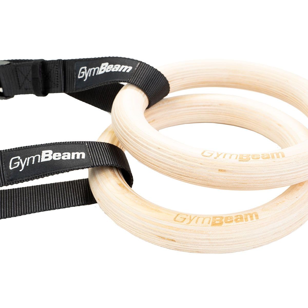 GymBeam Anelli da Ginnastica in Legno, Attrezzo Fitness per Allenamento a Corpo Libero, Accessorio Pratico per Allenamenti a Casa, per Palestra o Allenamenti Outdoor, Diametro 24cm, Spessore 3,2cm