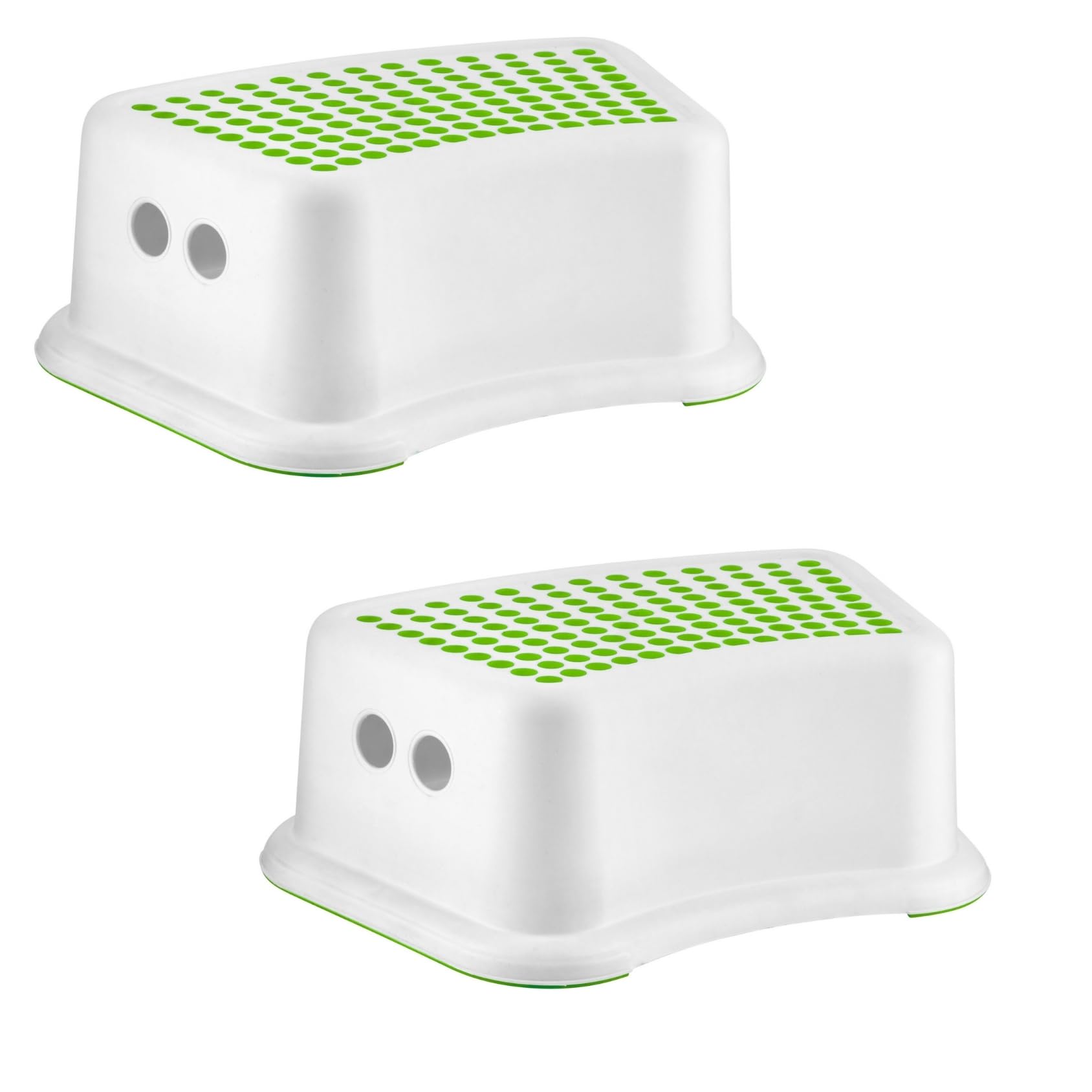 Homeshopa.com Green Homeshopa Step Stool For Kids Toddlers, 2 Pack Non Slip Step Up Foot Stool, Sturdy & Durable Perfect For Bathroom, Kitchen Washing Hands, Brushing Teeth, Potty Training