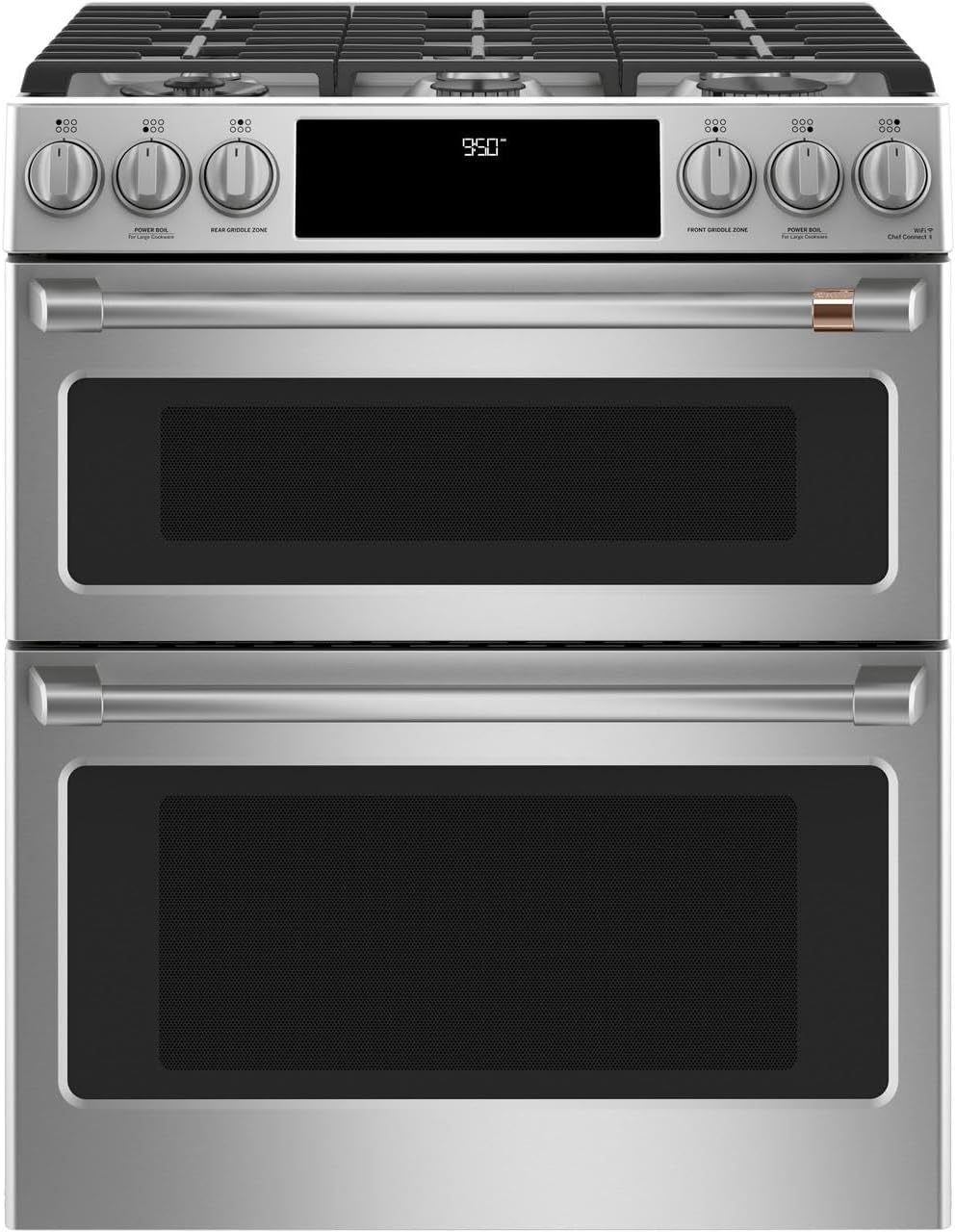 GE C2S950P2MS1 Cafe 30 inch Smart Double-Oven Range With Convection Bundle with Premium 3 YR CPS Enhanced Protection Pack