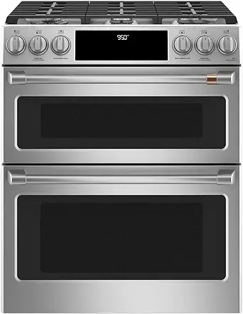GE Cafe 30-Inch Smart Double Oven Range with Convection Bundle
