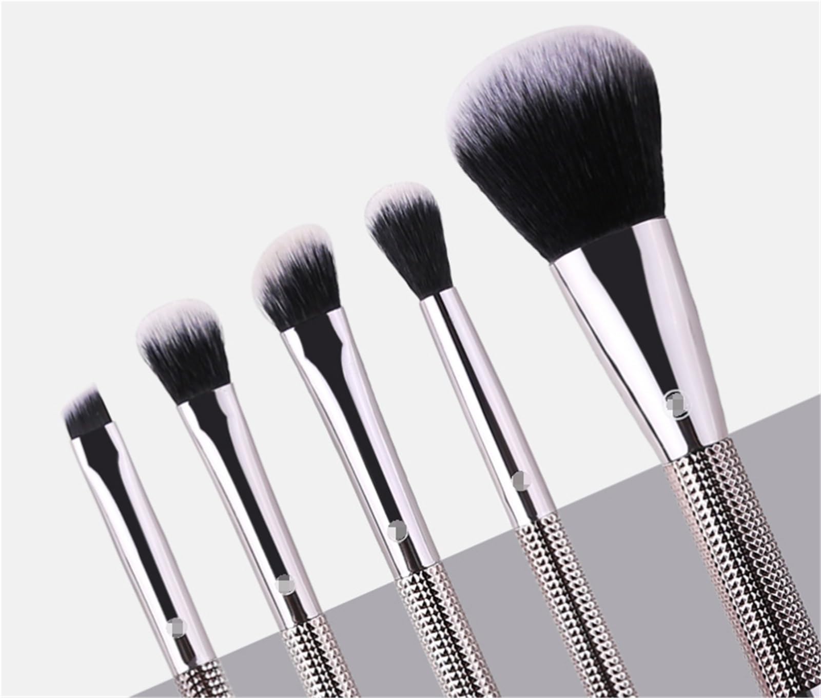 Viaggio Pennelli Make Up Set Di Pennelli For Il Trucco, 5 Pezzi, For A Doppia Estremità For Del Viso, Degli Occhi E Altro Ancora Setole Morbide