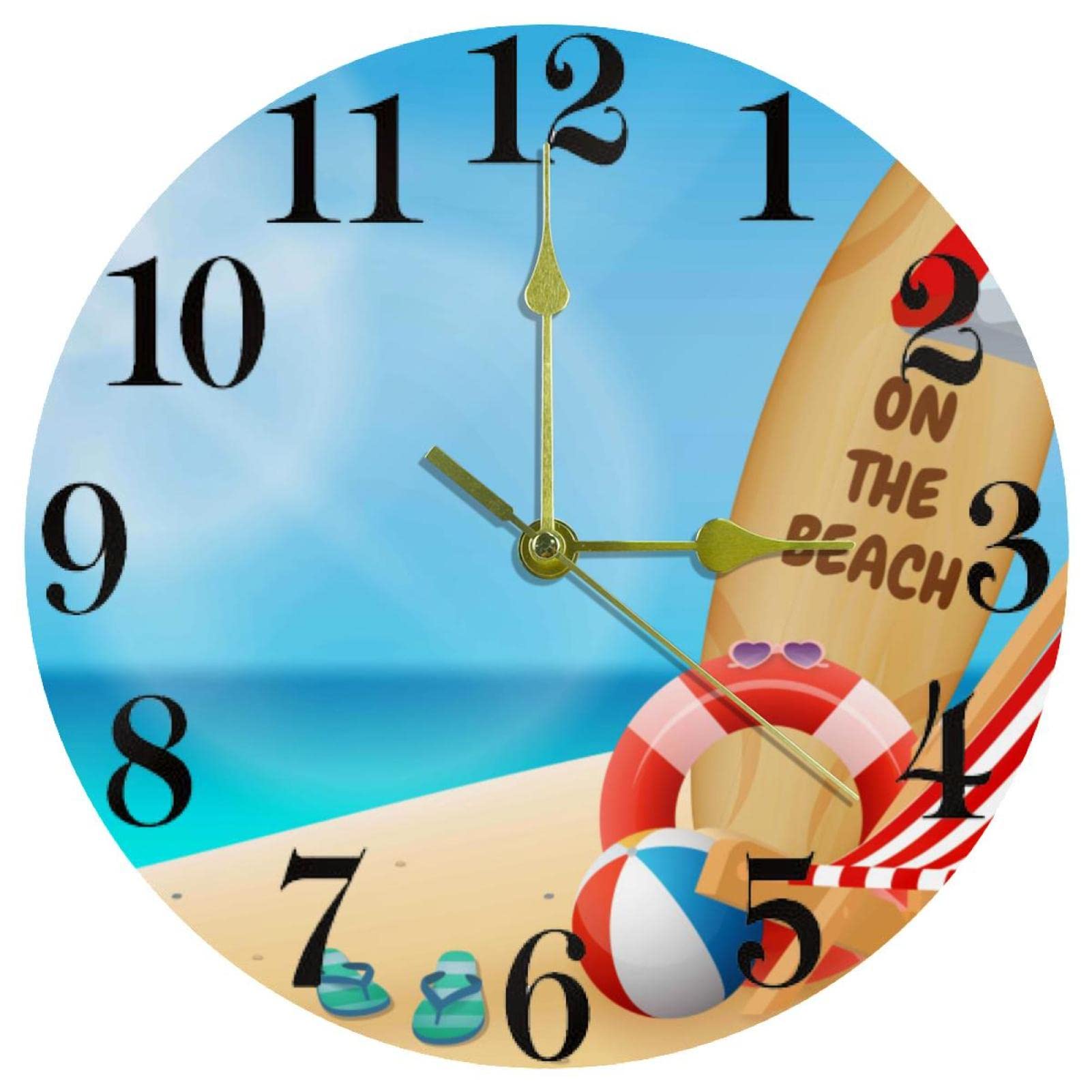 Horloge murale sans tic-tac pour bureau et école 25cm