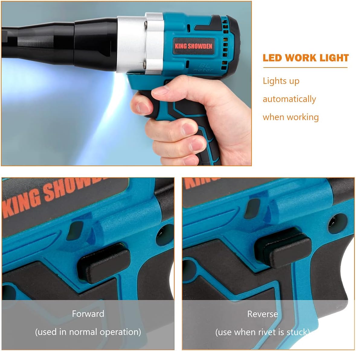 Portable Cordless Rivet Gun with 18V Lithiumion Battery in Zimbabwe at USD 164, Rating 4