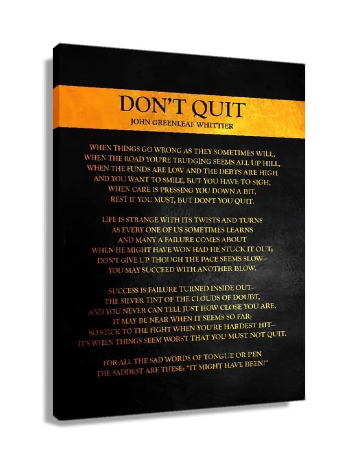 RNUMLIGH Inspirational Poetry Poster, Motivational Wall-Art with Uplifting Poem, Encouragement Print for Home Decor, Office, Study Room, Gift