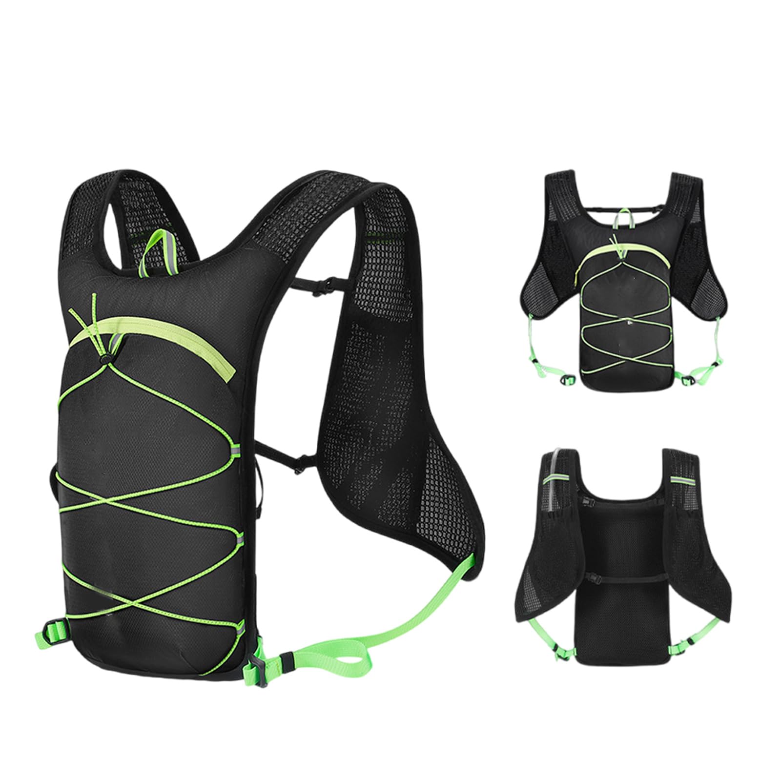 Sac à dos de cyclisme 7 L portable respirant avec sangle réfléchissante réglable en nylon