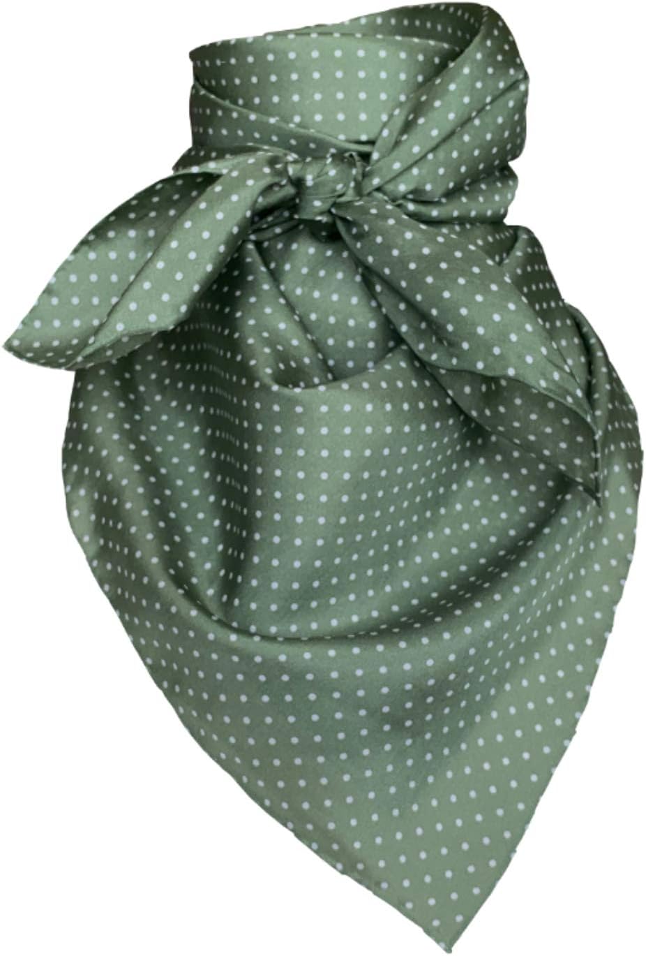 Wyoming Traders Polka Dot Cowboy Wild Rag 100% Silk Scarf Bandana Multiple Colors L 34.5" and XL 42"
