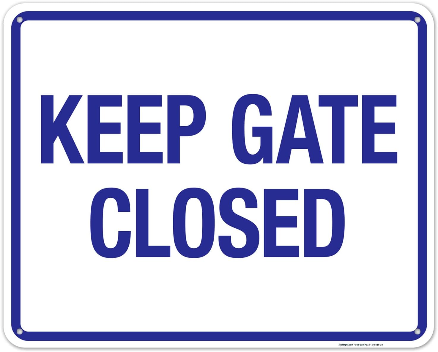 Keep Gate Closed Sign, Pool Sign, 12x18 Inches, 55 mil Thick HDPS (high Density polystyrene), Made in USA