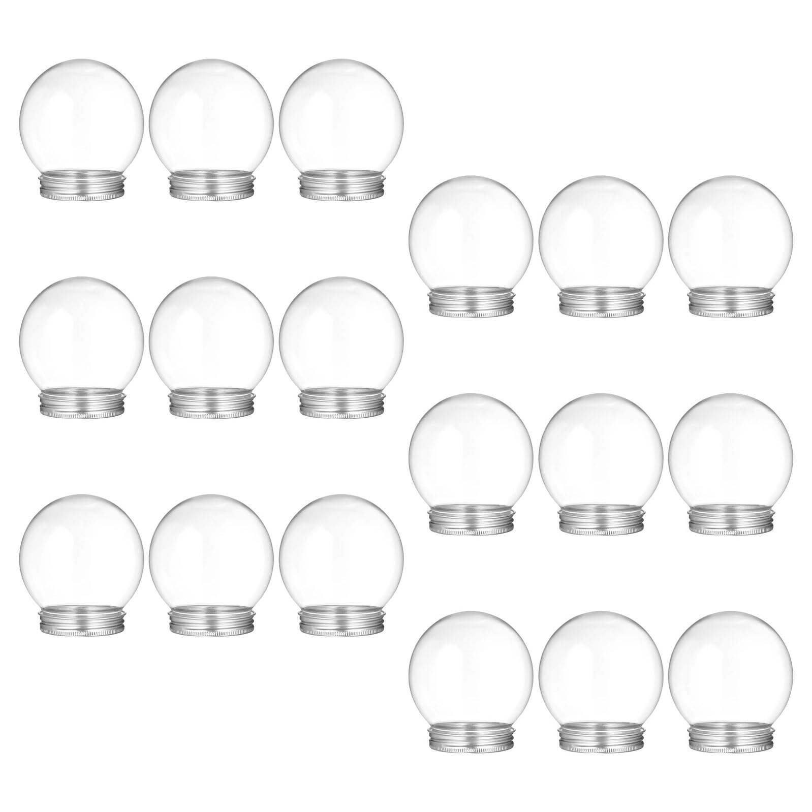 Globos de nieve transparentes para manualidades sin goteo con tapa de rosca ORFOFE