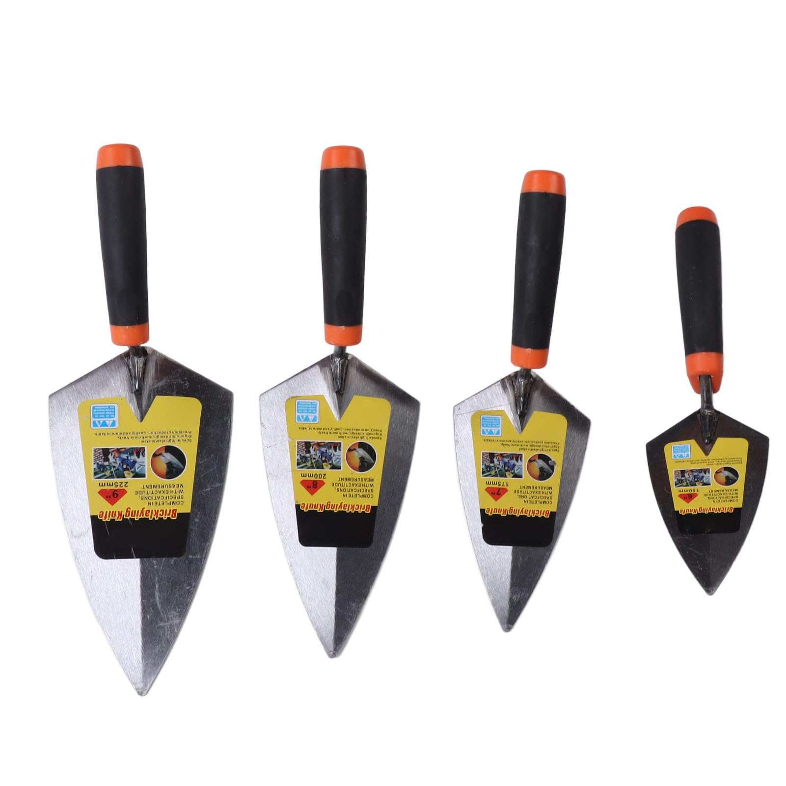 Syrisora Set di coltelli stucco in acciaio inox di varie dimensioni, raschietto per calcestruzzo, strumenti manuali per l'applicazione di pareti a secco