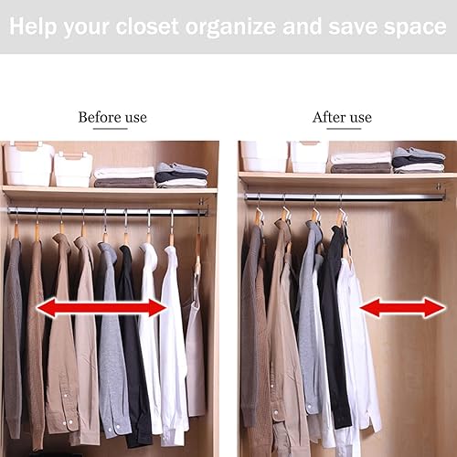 Miniatura 5 de 40 ganchos para colgar ropa, ganchos extensores de plástico resistente, ganchos de conexión de terciopelo, ganchos en cascada, para organizador,