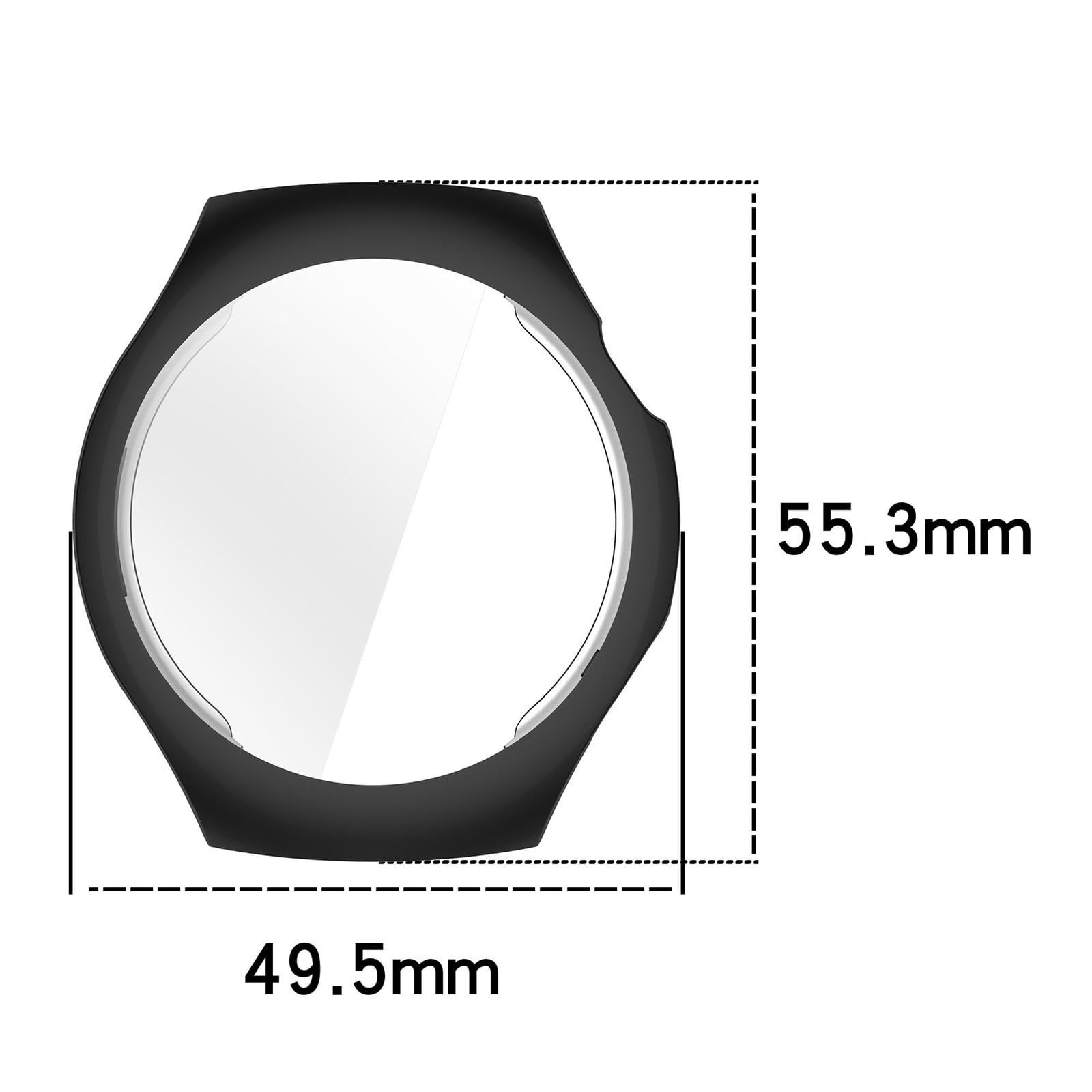 Etui na Huawei Watch 5 46 mm, Silikonowa osłona ekranu TPU, anty-rys, anty-pył, obudowa ochronna na Huawei Watch 5 46 mm