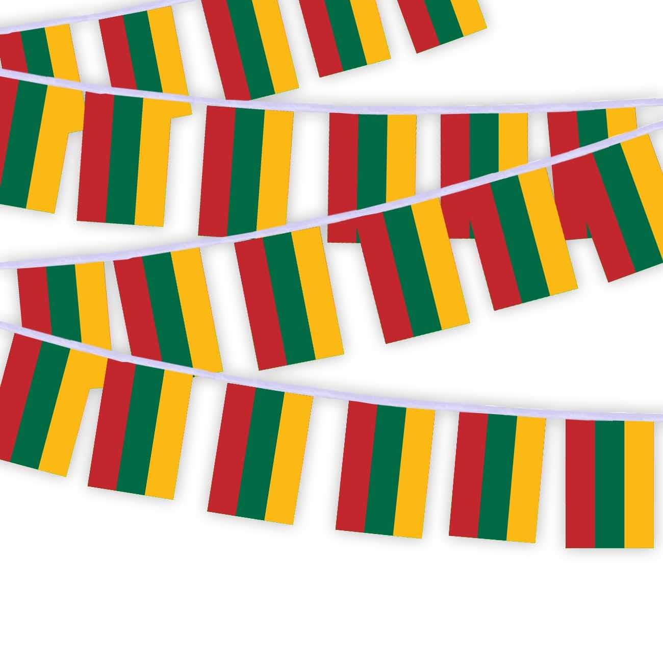 30 PCS Lithuania Flag String,32 FT Lithuanian Decor Bunting,Decoration Banner for Outdoor Indoor Patio Yard Decor — image 1