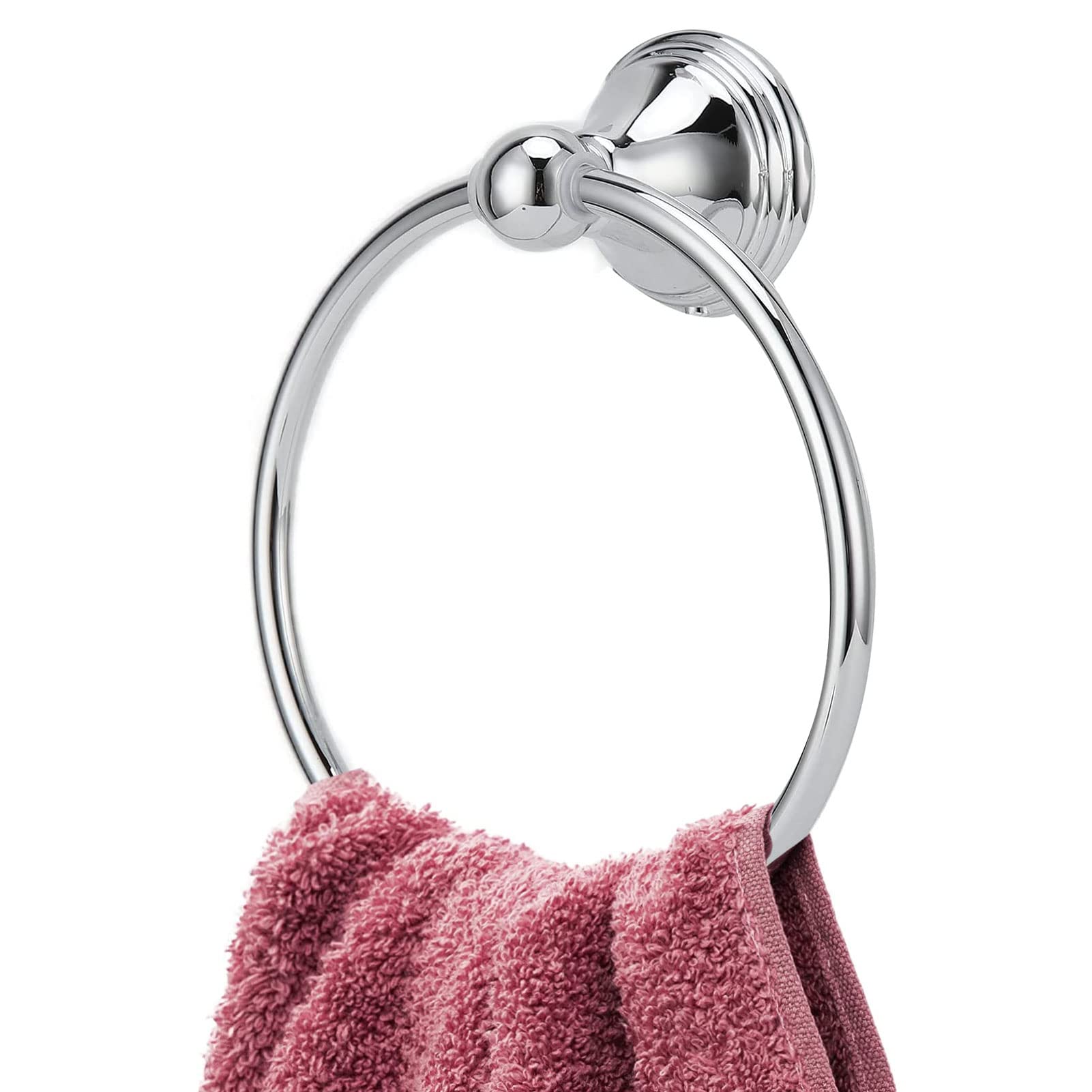 Rack OUKENS Towel Ring Hand Towel Holder, Stainless Steel Towel Ring Hand Towel Holder Wall?Mounted Towel Rack Bathroom Hardware Rack for Bathroom, Bedroom, Guest