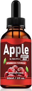 Apple Drops Max, Official AppleDrops Liquid Formula - Naturally Supports Healthy Circulation, Stable Levels and Energizes The Body, Official Apple Detox Gotas Review (30 Servings)