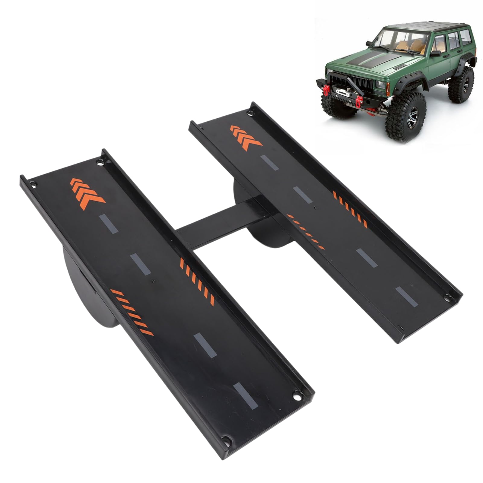 HERCHR RC Car Jump Ramp, Portable RCCar Stunt Board Plastic Racing Takeoff Board RCStunt Playset Accessories for 1/8 1/10 1/12 1/14 1/16 RC Crawler Car