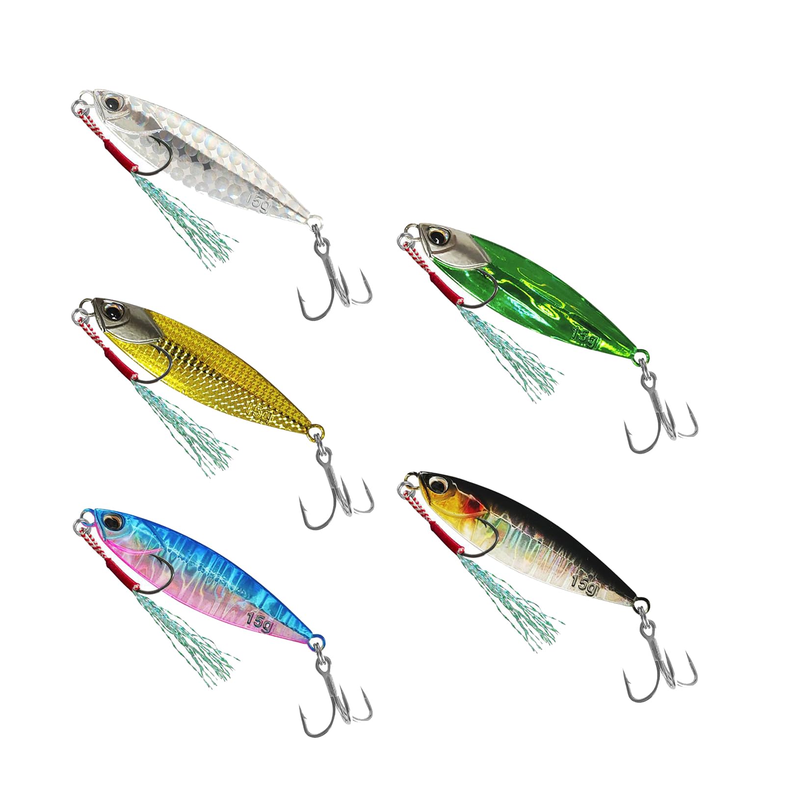 Yuren95,Saltwater Spoons Lures，Blade Bait ，Jigs Sinking Metal Fishing Lures, Jigging Bait,Fishing Lures Kit ，bass Lure,Amazing Fishing Gifts for Men and Family,