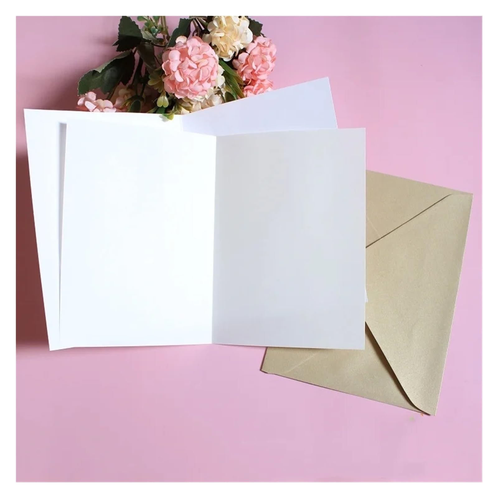 Zaproszenie na ślub Zaproszenia na każdą okazję, zaproszenia ślubne z kopertami Pop-Up Puste tłoczone kwiaty Białe 1 szt. lub 6(6PCS)
