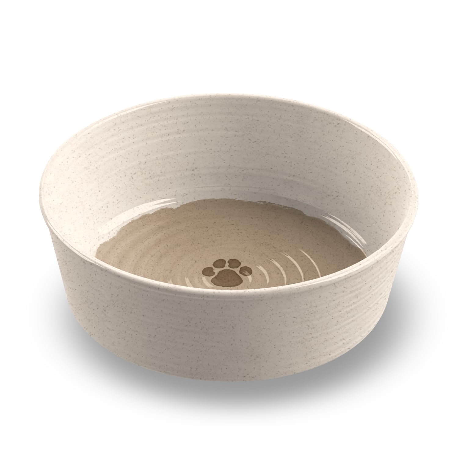 TarHongFarmhouse Rustic Paw Pet Bowl for Water and Food, Merge (Bamboo and Pure Melamine), Large, 8 Cups