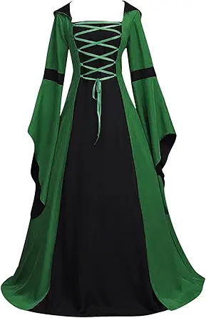 OIOLOYJM Renaissance Costume Women Medieval Sexy Plus Size Witch Vampire Gothic Halloween Costumes Woman 2025 Clothes Dresses