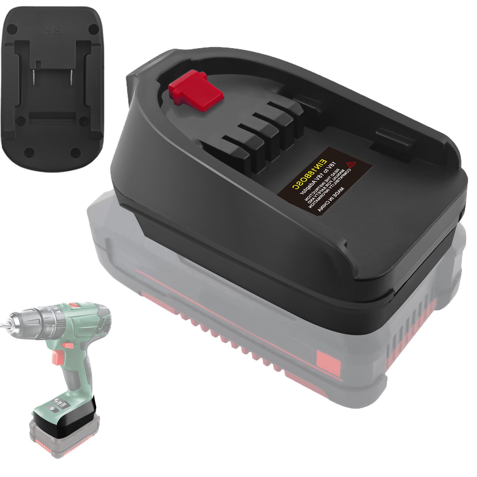 URUN DM18M Battery Adapter for Dewalt 20V, Milwaukee M18 & Makita 18V Cordless Tools with USB Charging & Protection Features — view 28