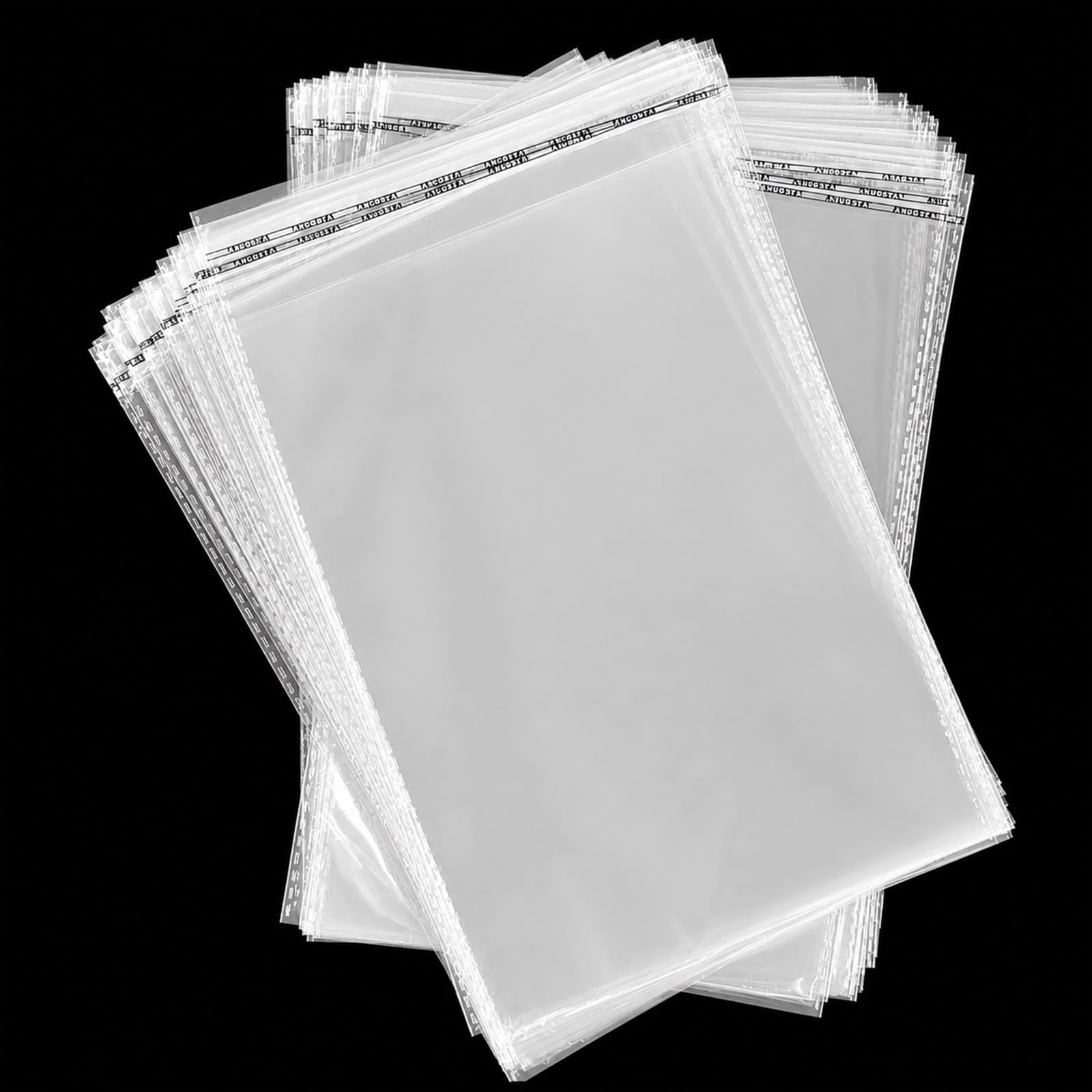 Self Seal Clear Cellophane Bags A5 Pack of 100 – 16x22cm Small Transparent Adhesive Sealable Bags for Cookies, Sweets, Gifts, Jewellery, Crafts, Cards – Clear Plastic Bags for Packaging