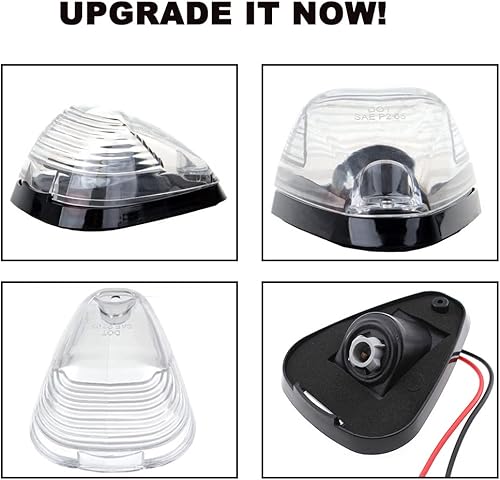 Miniatura 7 de 5 luces transparentes para techo con marcador de cabina 264143AM con 5 bombillas LED blancas T10 compatibles con Ford E150 E250 E350 E450 F150 F250