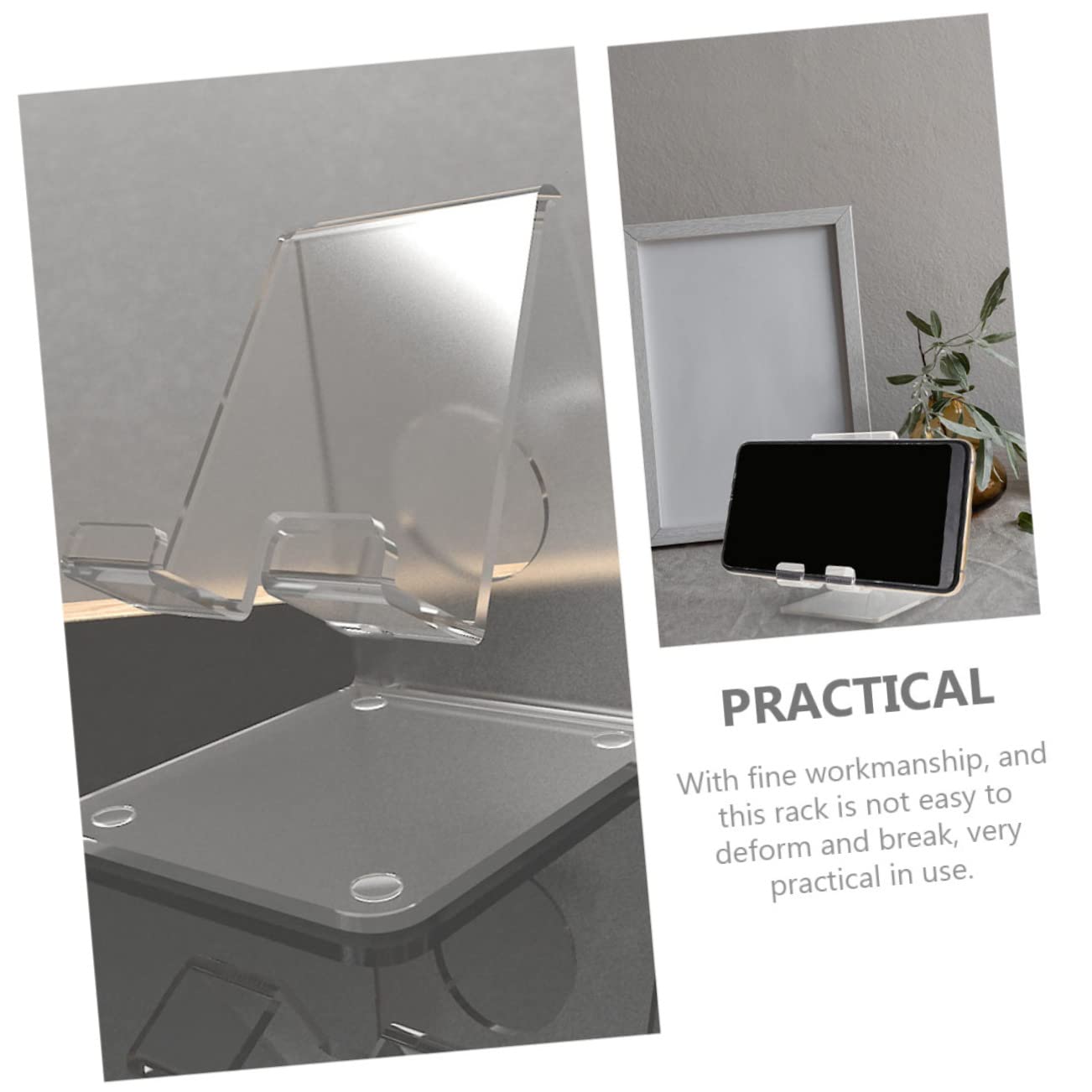 Operitacx 4 Pz Porta Cellulare Trasparente Forniture Da Scrivania Supporto Per Cellulare Supporto Per Telefono Da Ufficio Per Scrivania Supporto Tablet Impostare Acrilico Addensare