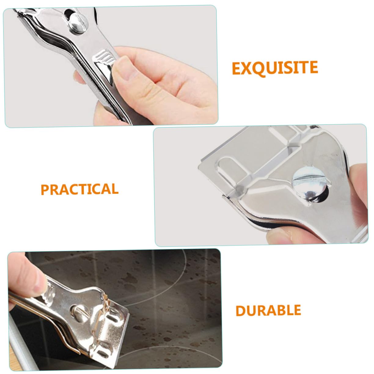 GLEAVI 3 Juegos Rascador de Vidrio y Cerámica con Cuchillas Intercambiables Kit de Limpieza Cocinas de Inducción y Vitrocerámica Sin Rayones de Usar
