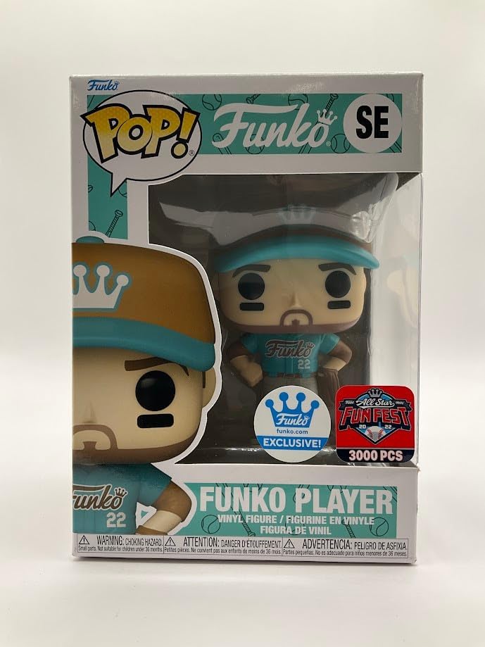 Funko POP! Funko Baseball Player Funko Shop Exclusive All Star FunFest 2022 LE3000, Turquoise - Image 2