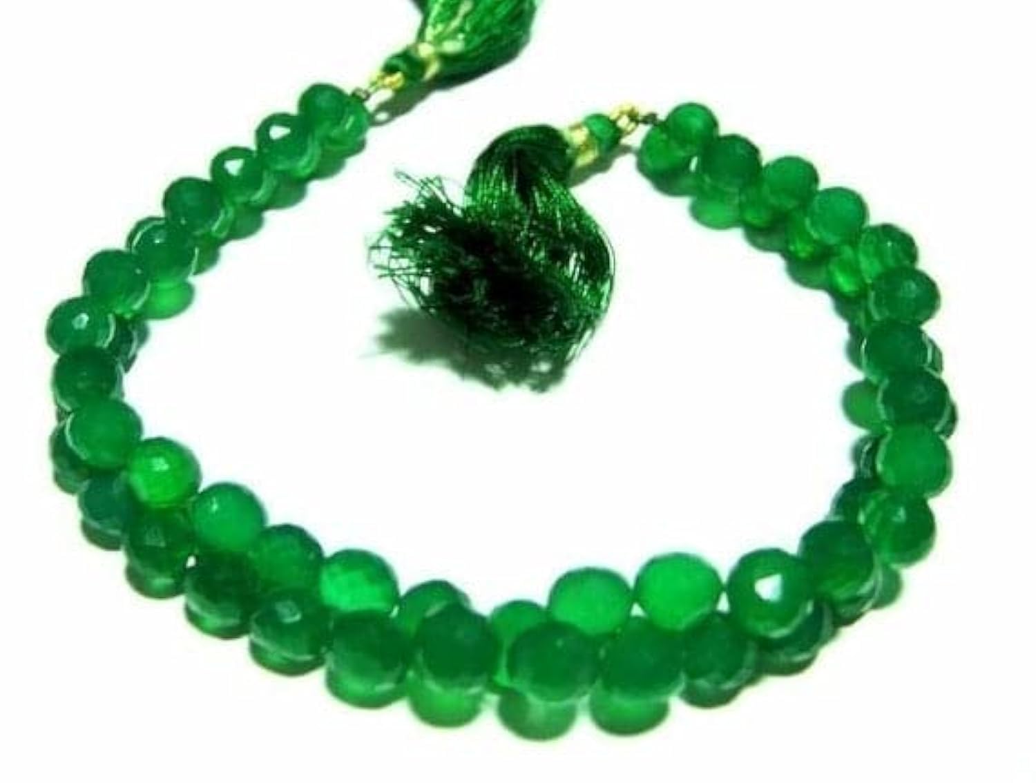 Green Onyx briolettes LKBEADS avec perçage net pour éviter la casse de vos fils